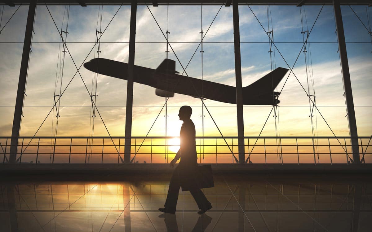 a man in an airport