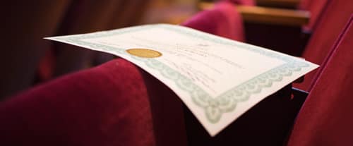 a certificate