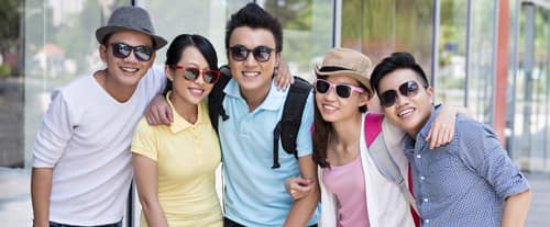 Group of Singapore students
