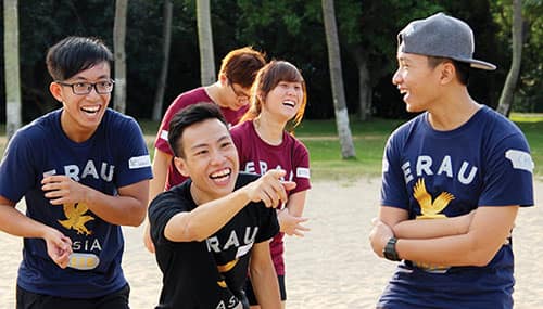 Embry-Riddle students hanging out
