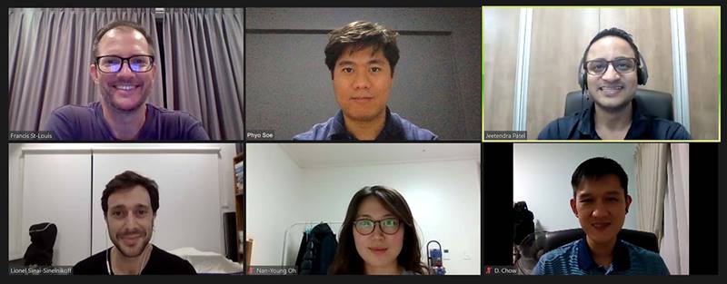 A screenshot of a Zoom meeting with ERAU-Asia’s MBAA students that completed a real-world Urban Air Mobility (UAM) project with an industry player, Ascent.